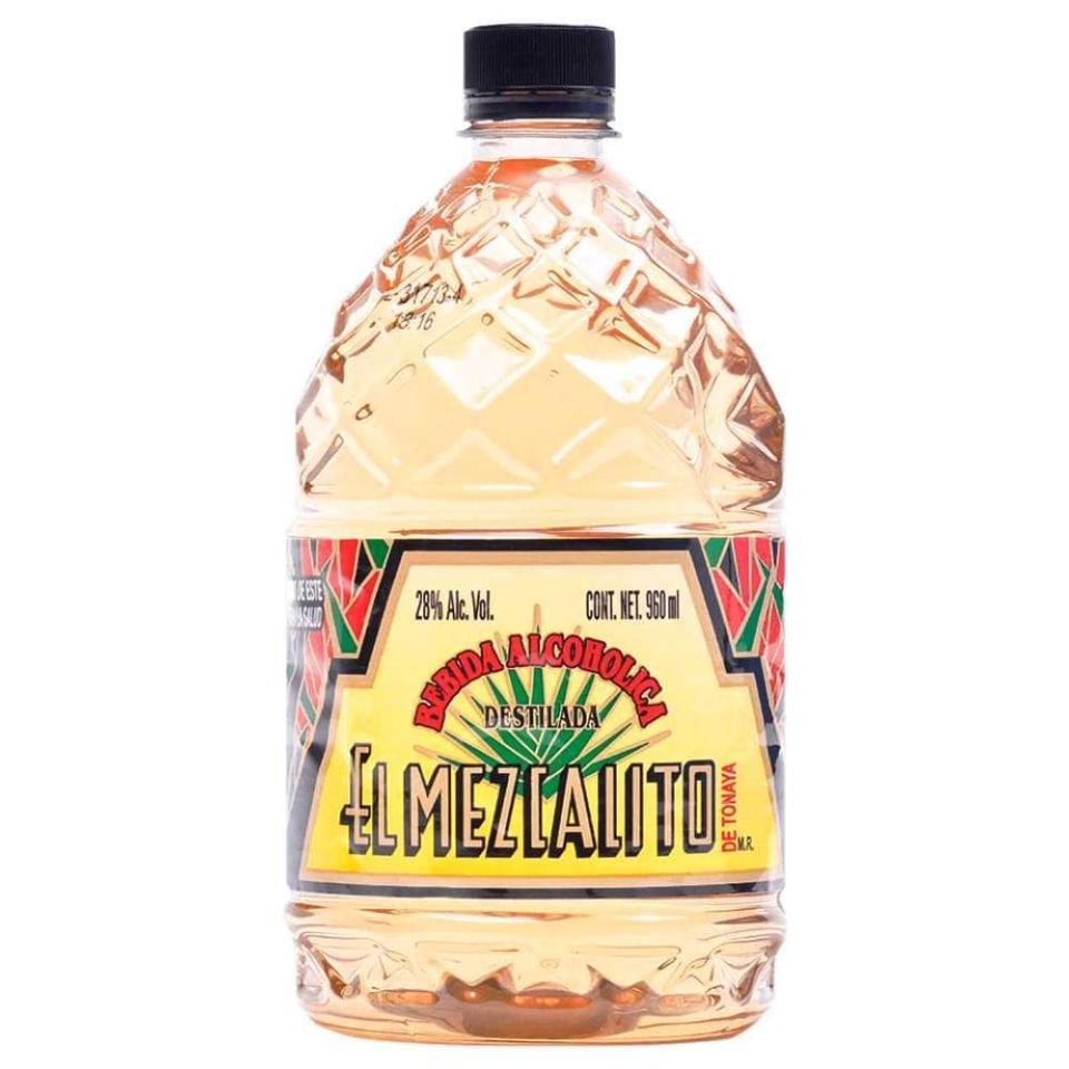 Destilado De Agave Licor De Caña El Mezcalito Amarillo 960 Ml