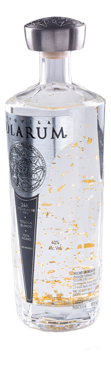 Tequila Solarum Blanco Con Hojuelas De Oro 24k 750ml