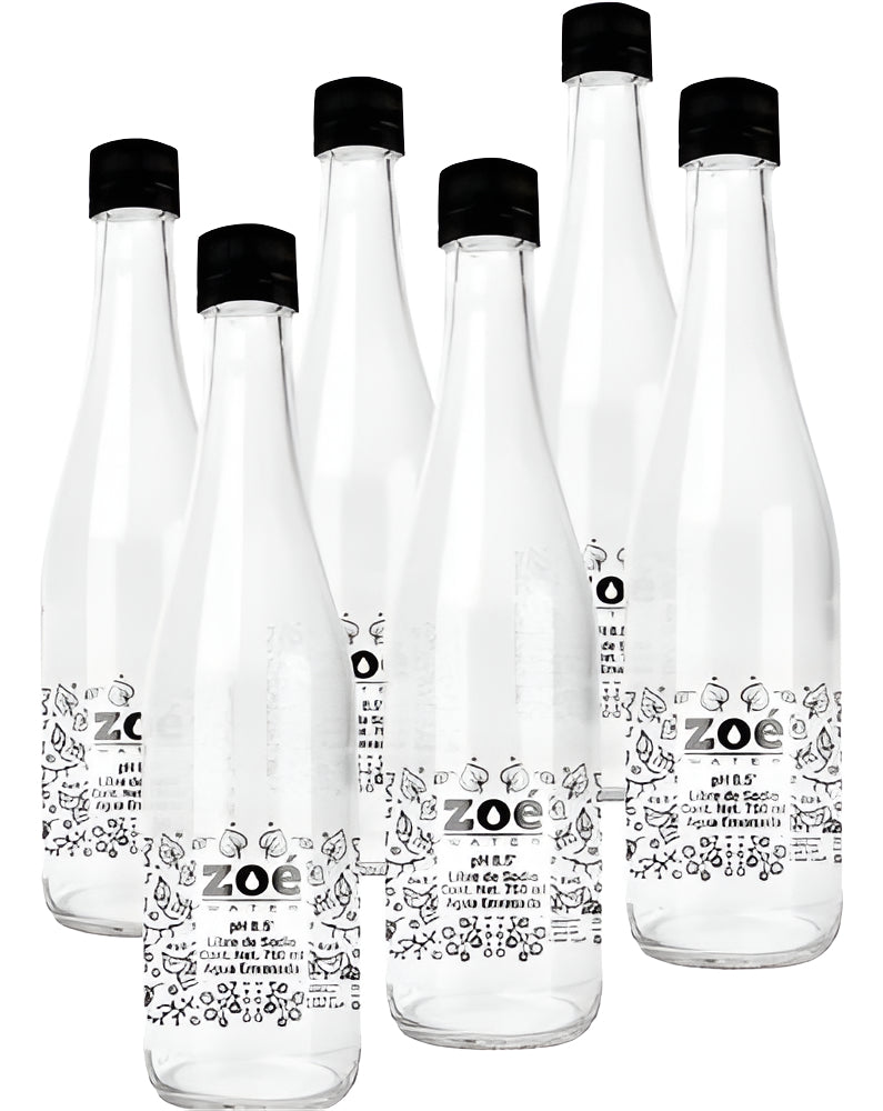 Agua Alcalina Zoe Water Vidrio 477ml 12 Pack