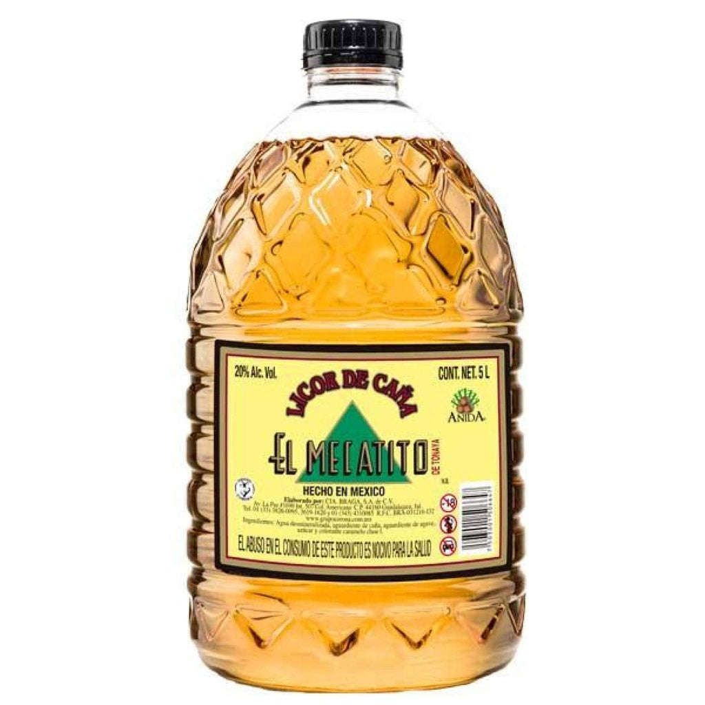 Destilado De Agave Licor De Caña El Mezcalito Amarillo 5 L