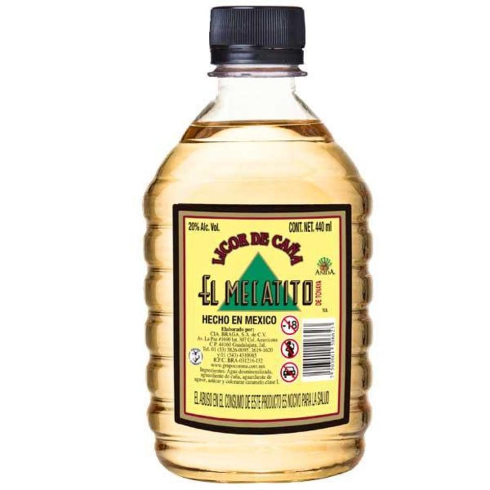 Destilado De Agave Licor De Caña El Mezcalito Amarillo 440 Ml